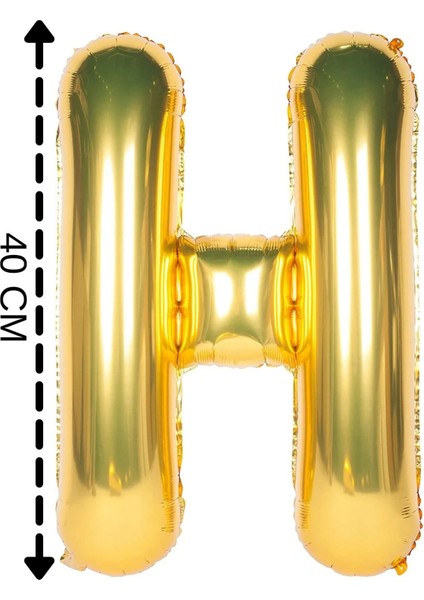 Folyo Harf H Gold Balon 40CM ( 16 Inç )