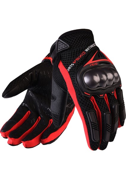 Stella Motosiklet Yazlık Eldiven Kırmızı Takımı L Beden