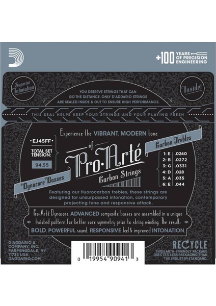 EJ45FF Klasik Gitar Teli 4/4