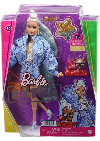 HHN08 Barbie Extra - Mavi Takımlı Bebek