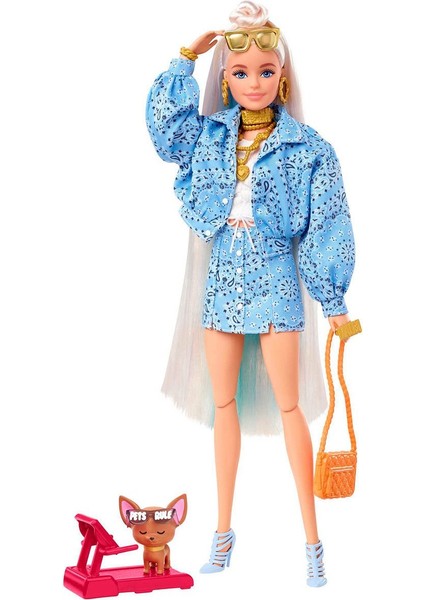 HHN08 Barbie Extra - Mavi Takımlı Bebek