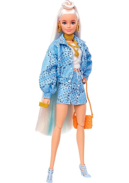 HHN08 Barbie Extra - Mavi Takımlı Bebek