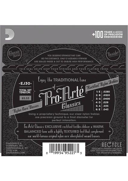 EJ30 Klasik Gitar Teli 4/4 modelleri