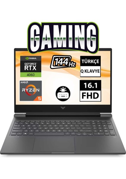 Victus 16-S0018NT 7Z4M8EA07 Ryzen5 7640HS 64GB 2tbssd RTX4060 16.1" Fullhd Freedos Taşınabilir Bilgisayar