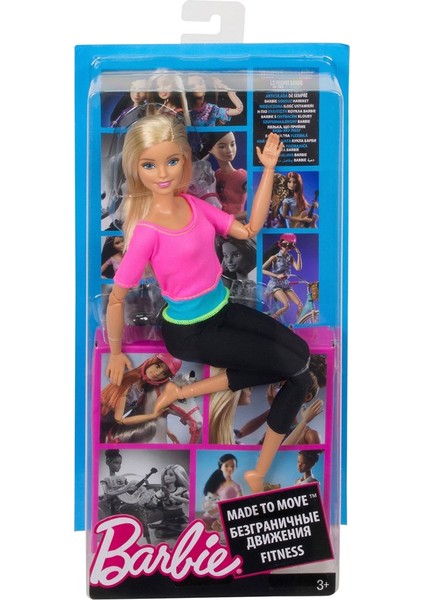 DHL82 Barbie® Sonsuz Hareket Bebeği, Sarışın - Siyah Taytlı