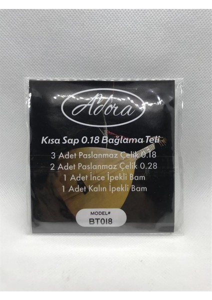 Adora Bağlama Teli 0,18 (Kısa Sap)