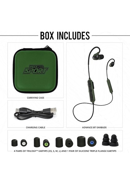 Sport Advance Bt Atış Kulaklıkları: Bluetooth Işitme Koruması - Yeşil fırsatları