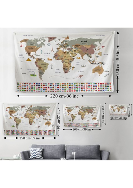 Beyaz Türkçe Ülke Bayraklı Eğitici Başkent Detaylı Atlas 3862 modelleri