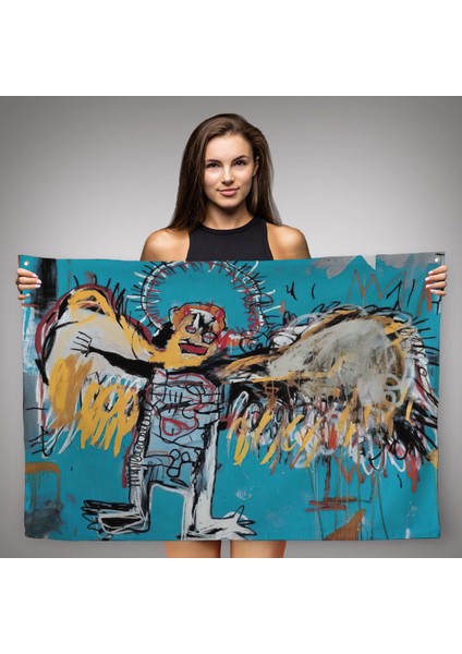 Jean Michel Basquiat'In Düşmüş Melek Eseri Kanvas Duvar Örtüsü-Halısı-5000 fiyatları