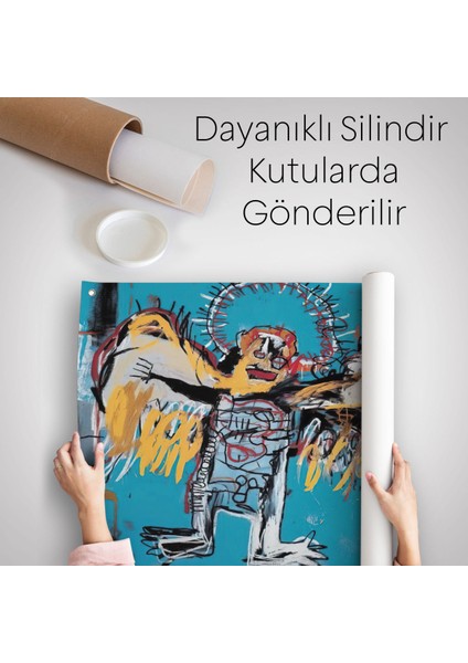 Jean Michel Basquiat'In Düşmüş Melek Eseri Kanvas Duvar Örtüsü-Halısı-5000 indirimleri