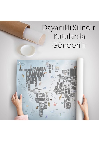 Ülke Adlı Eğitici Dünya Haritası Dünya Atlası Çocuk Ve Bebek Odası Duvar Örtüsü-Halısı 3823 indirimleri