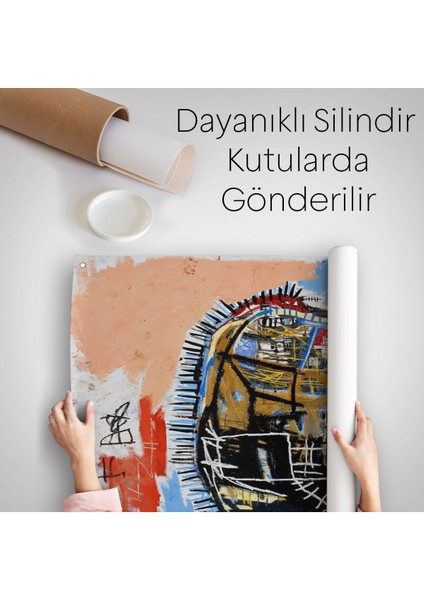Jean Michel Basquiat,İsimsiz Kafatası 1981 Sergi Duvar Örttüsü - Halısı -4978