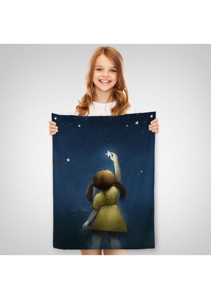 Yıldıza Ulaşan Kız Çocoğu Duvar Örtüsü - Halısı-5994 modelleri