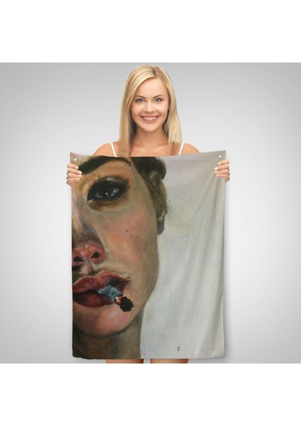 Sigara Içen Bitgin Kadın Duvar Örtüsü - Halısı-6019 fiyatları