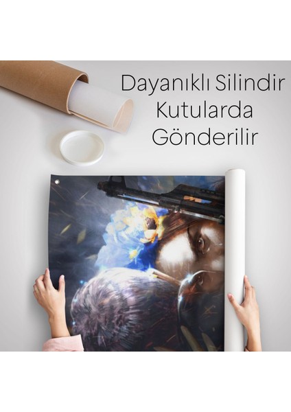 Ağlayan Ukraynalı Savaçcı Kadın Ve Sevgilisi Duvar Örtüsü - Halısı-6279