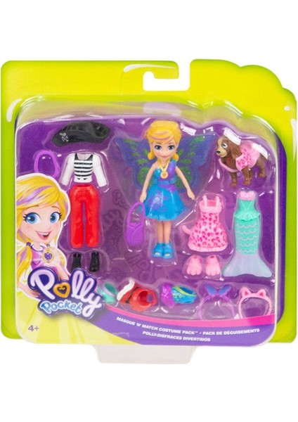 GDM15 Polly Pocket ve Hayvan Dostu Kostüm Giyiyor Oyun Seti / +4 Yaş