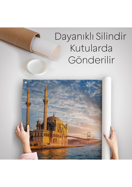 Ortaköy Camii Ve Boğaziçi Köprüsü Manzarası Dekoratif Kanvas Duvar Örtüsü-Halısı-6504 indirimleri