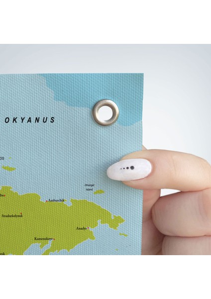 Dünya Haritası Eğitici Ülke Bayraklı Türkçe Harita Çocuk Odası Genç Odası Duvar Örtüsü-Halısı 3865 fırsatları