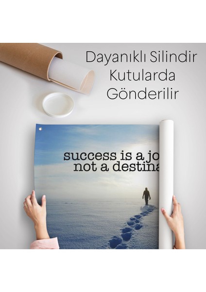 Başarı Bir Yolculuktur Varış Noktası Değil Kanvas Duvar Örtüsü-Halısı, Motivasyonel Yazı-5388 indirimleri