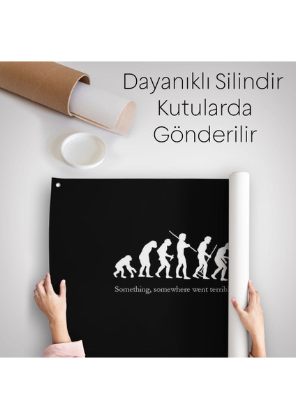 Bir Yerde Bir Şey Çok Yanlış Gitti Kanvas Duvar Örtüsü-Halısı-5410