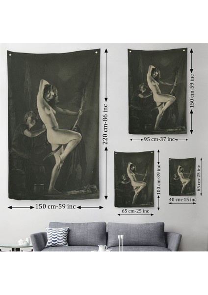 Şabat Gününe Hazırlık, William Mortensen Cadılar Bayramı - Années 1930 Duvar Örtüsü - Halısı-5282 modelleri