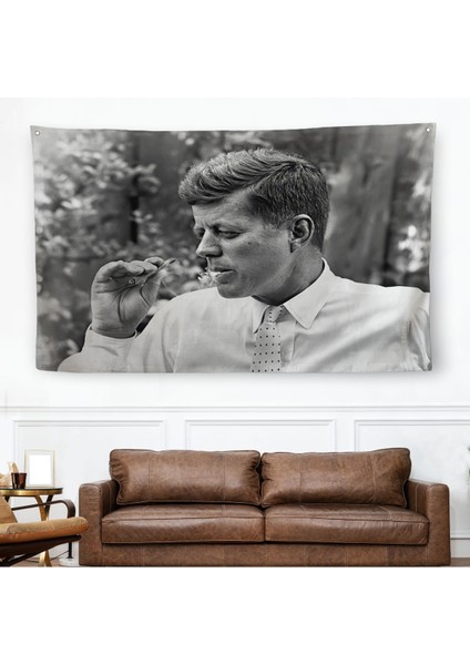 Marijuana Içen John F. Kennedy Duvar Örtüsü-Halısı-6588