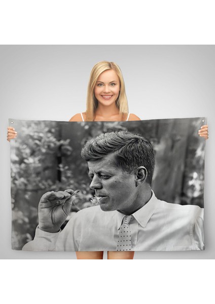 Marijuana Içen John F. Kennedy Duvar Örtüsü-Halısı-6588