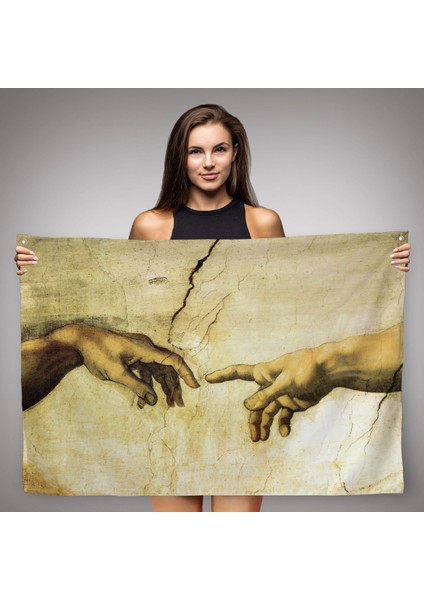 Yaratılışı Duvar Örtüsü-Halısı - The Creation Of Adam-6596 fiyatları