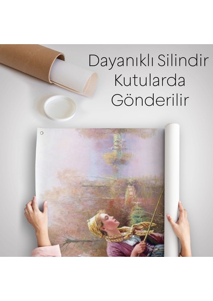 Akarsu Kenarındakı Rus Köylü Kızı Dekoratif Duvar Örtüsü - Halısı-6165 indirimleri