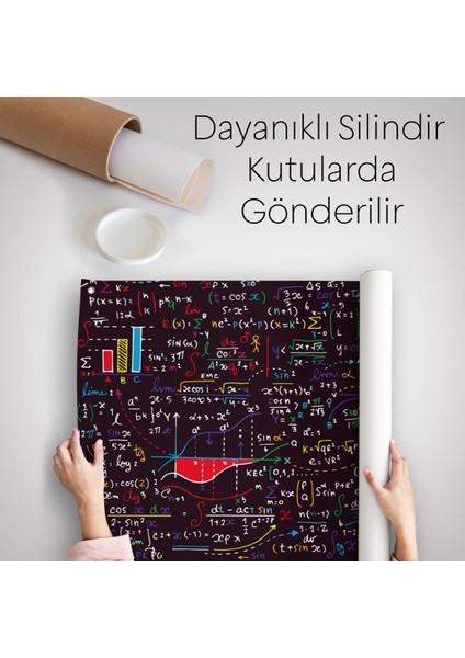 Matemetik Formullerinin Olduğu Kanvas Duvar Örtüsü-Halısı / Öğretmen, Öğrenci Hedıyesı-5085 indirimleri