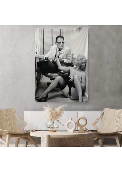 Marilyn Monroe İle Arthur Miller Duvar Örtüsü - Halısı-6063