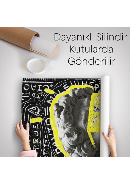 Michelangelo Buonarroti Davud Pop Art Duvar Örtüsü-Halısı-6376
