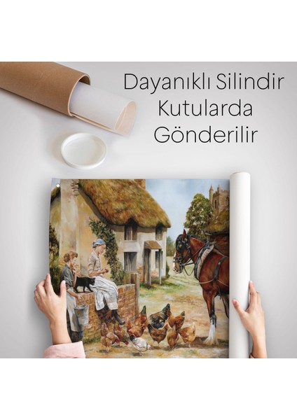 Ortacağ Alman Köyü Duvar Örtüsü-Halısı-6605