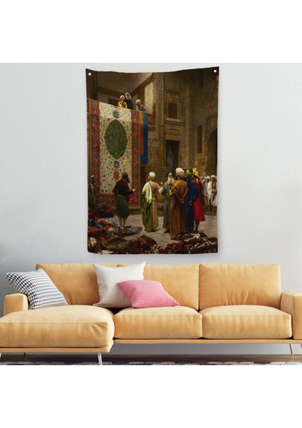 Osman Hamdi Bey'İn Halı Tüccarı Isimli Eseri Duvar Örtüsü - Halısı-5123