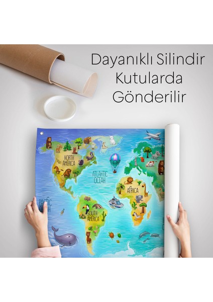 Eğitici Dünya Haritası Dünya Atlası Çocuk Ve Bebek Odası Duvar Örtüsü-Halısı 3800 indirimleri