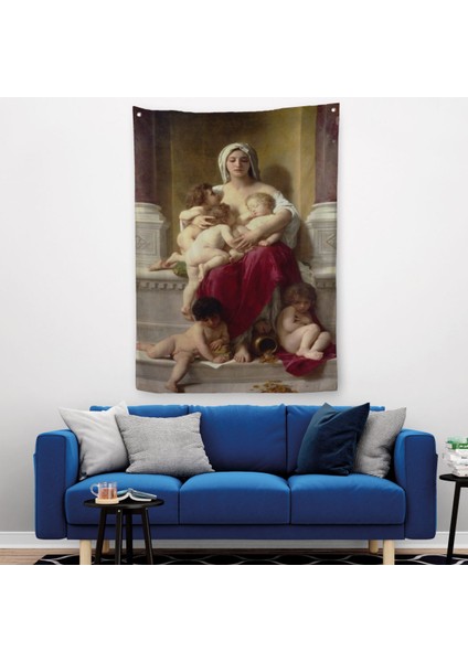 Yetiştirme Yurdundaki Kadın Ve Çocuklar Duvar Örtüsü - Halısı William-Adolphe Bouguereau-6147