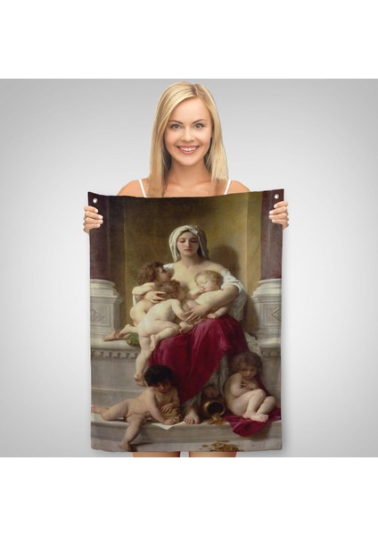 Yetiştirme Yurdundaki Kadın Ve Çocuklar Duvar Örtüsü - Halısı William-Adolphe Bouguereau-6147 fiyatları