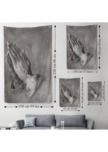 Dua Eden Eller Duvar Örtüsü-Halısı, Albrecht Dürer Praying Hands-6342 modelleri