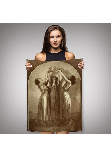 Şabat Ayinin De Dans Eden Kadınlar Dekoratif Duvar Örtüsü-Halısı Halloween -6385 fiyatları