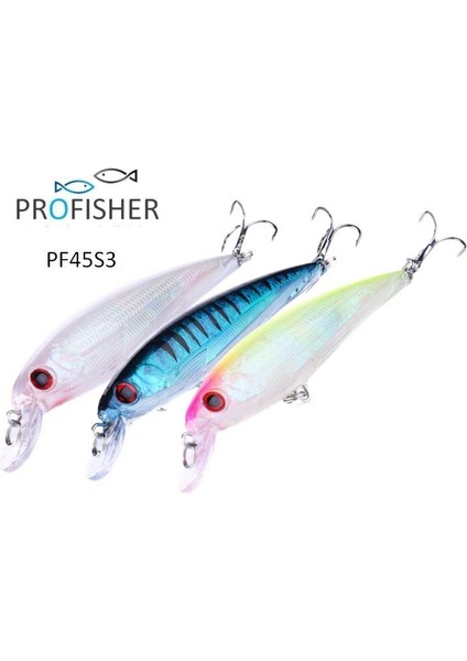 Profısher 3 Renk Set 2 Kanca Sahte Balık Yem 13,4 gr 11 cm Minodot