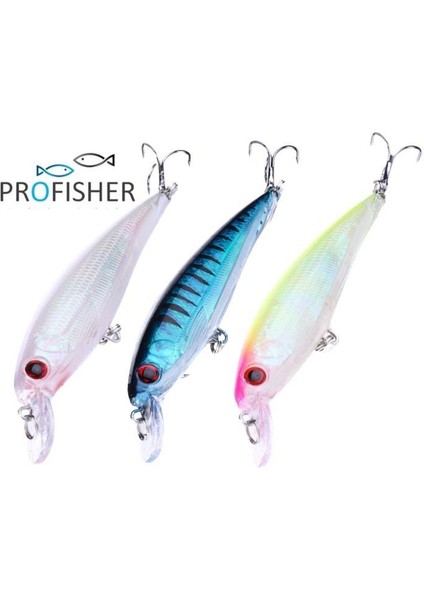 Profısher 3 Renk Set 2 Kanca Sahte Balık Yem 13,4 gr 11 cm Minodot