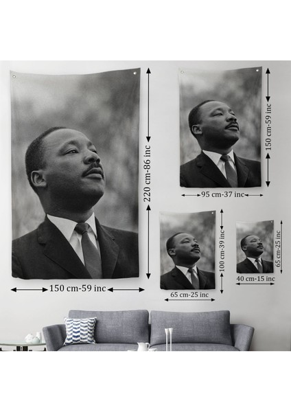 Martin Luther King Dekoratif Kanvas Duvar Örtüsü-Halısı-6374 modelleri