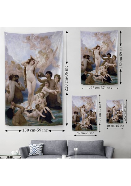 Venüsün Duğuşu Duvar Örtüsü-Halısı - Birth Of Venus William-Adolphe Bouguereau-6474 modelleri