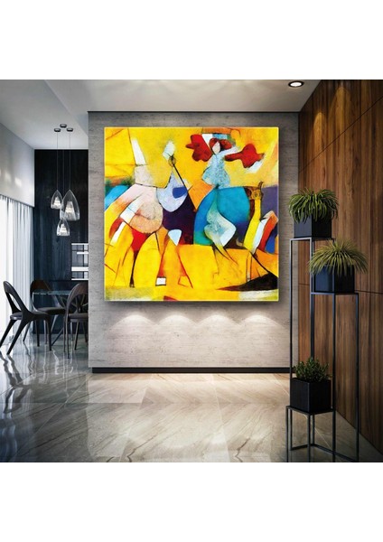 Ünlü Ressam Picasso Kübizm Soyut Kare Kanvas Tablo