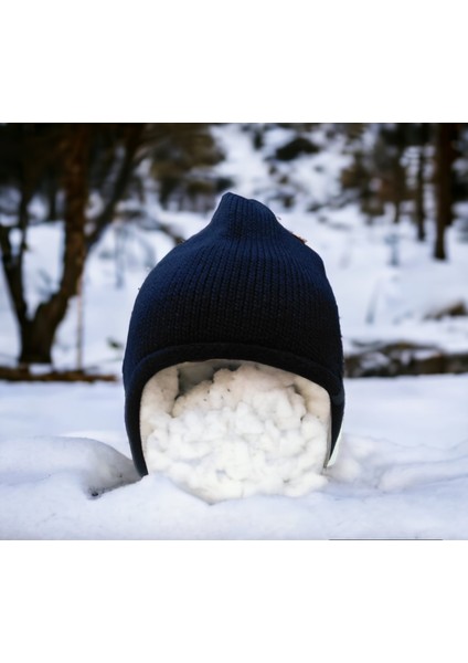 Unisex Içi Polar Kulak Ense Koruyuculu Rüzgar Geçirmez Termal Örme Bere