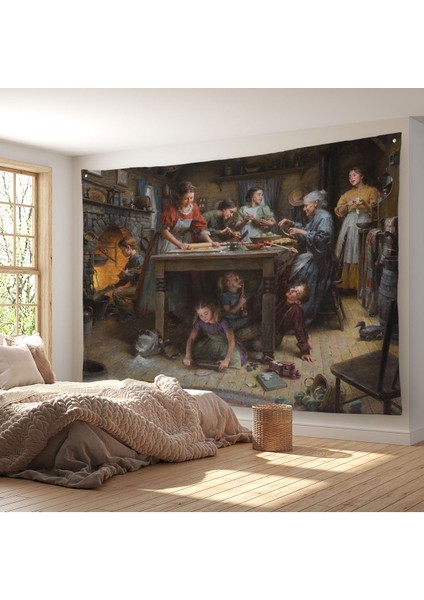 Aile Gelenekleri Duvar Örtüsü-Halısı - Morgan Weistling'S Painting Family Tradıtıons-6528