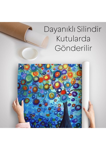 Sürreal Ağaçtaki Renkler Senfonisi Duvar Örtüsü-Halısı-6626 indirimleri