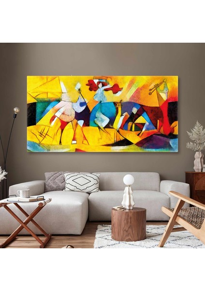 Ünlü Ressam Picasso Kübizm Soyut Enine Yatay Kanvas Tablo