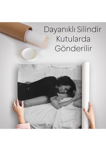 Johnny Depp Ve Kate Moss Duvar Örtüsü-Halısı, Siyah Beyaz-6525 indirimleri