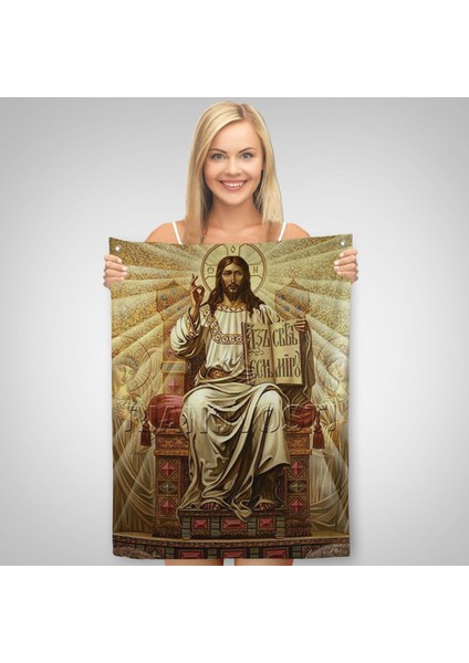 Hz Isa Duvar Örtüsü - Halısı, Long Live Christ The Kıng-6189 fiyatları